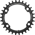 Wolf Tooth 96 BCD Chainring - 38t 96 Asymmetric BCD 4-Bolt Drop-Stop A For Shimano XT M8000 SLX M7000 Cranks BLK