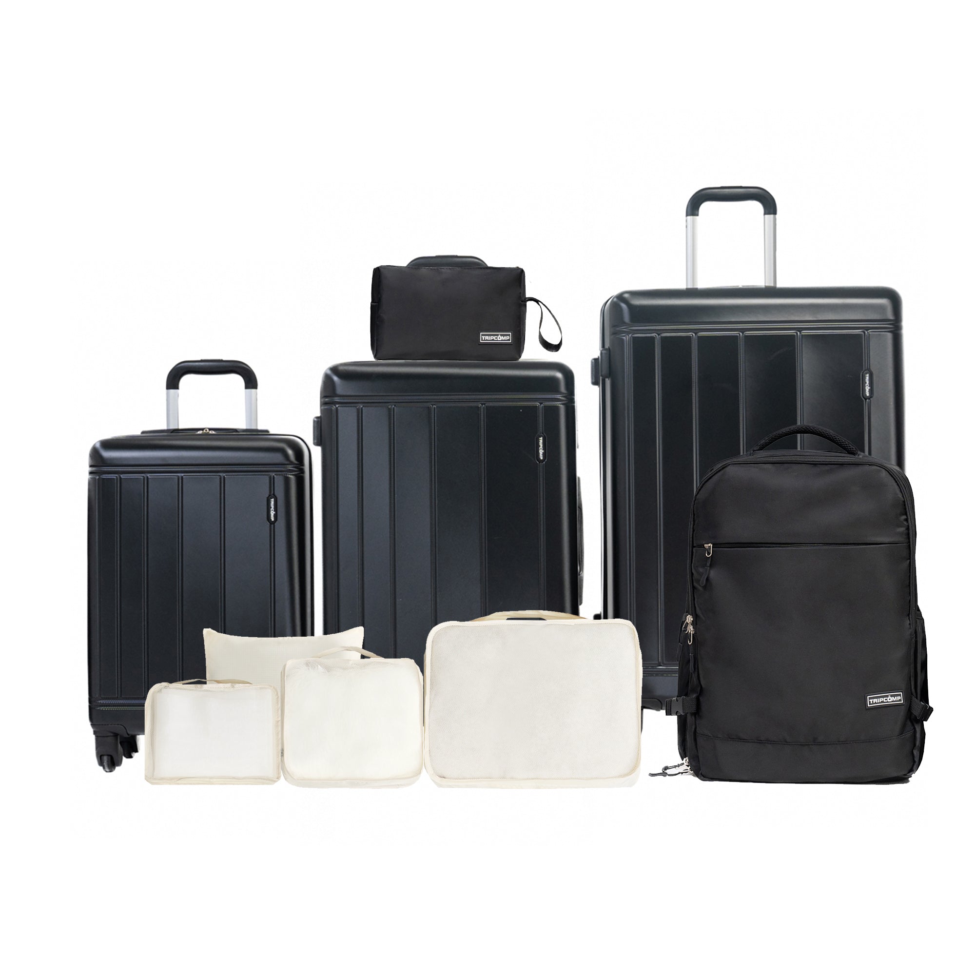 GigaTech 9-Piece Black Luggage Set With TSA Lock