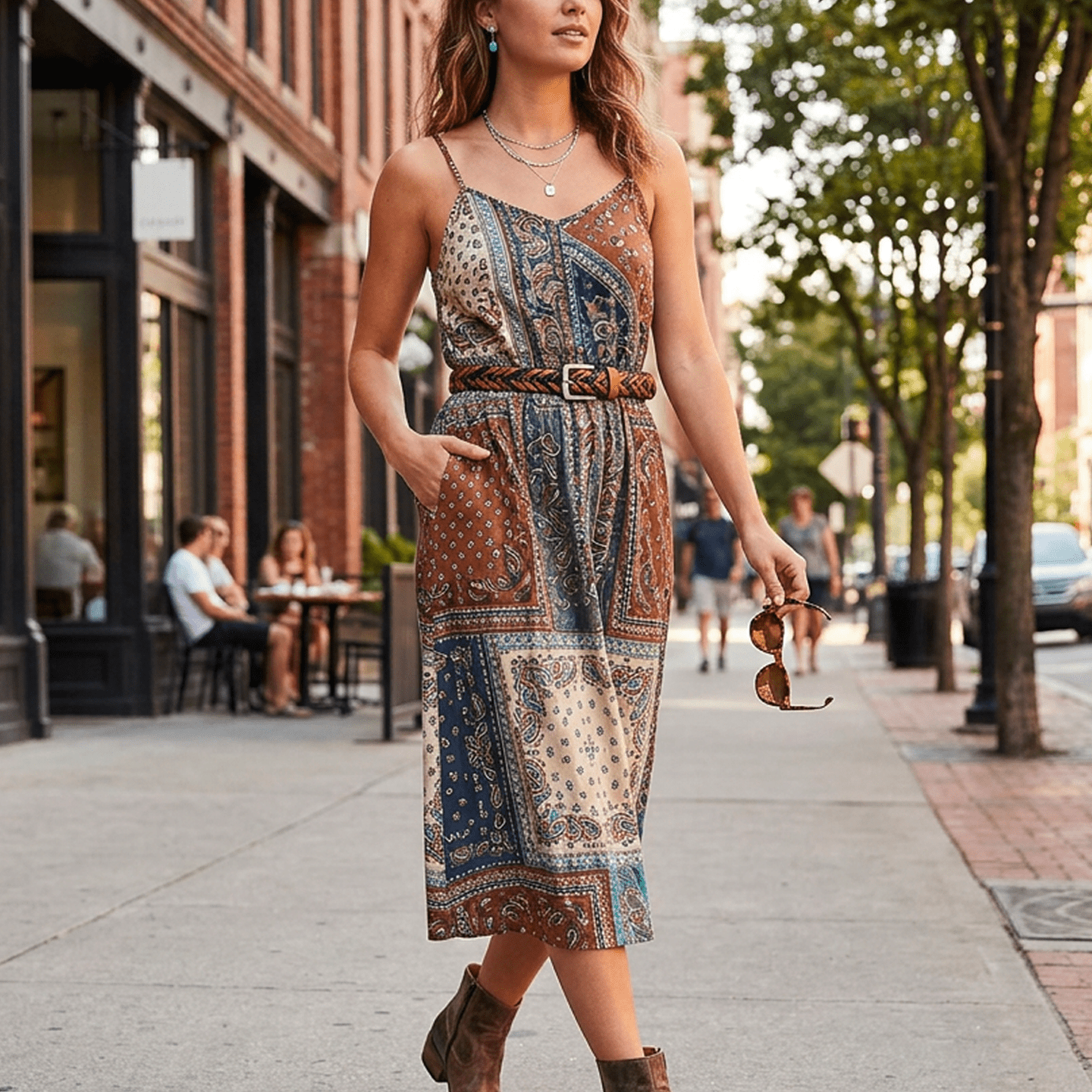 Two-Tone Five Strand Braided Belt