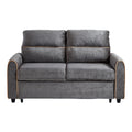 Pull Out Sofa Bed With Adjustable 3 Position Backrest, USB Charging Ports, Side Pockets