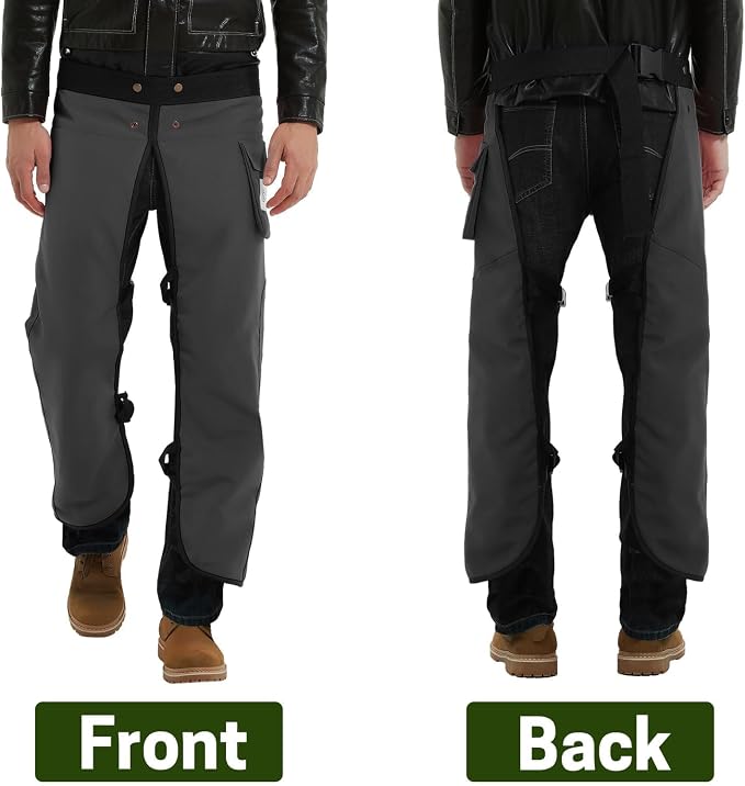 Chainsaw Chaps Apron 8-Layer Wrap for Men/Women Loggers Forest Workers Protective Chain Saw Pants Adjustable