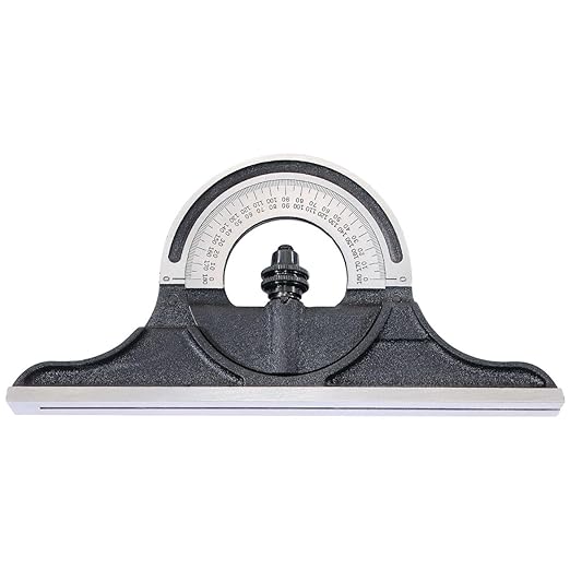 Starrett Protractor Head for Combination Squares, Combination Sets and Bevel Protractors - Reversible Head, Black Wrinkle Finish - PR-1224W