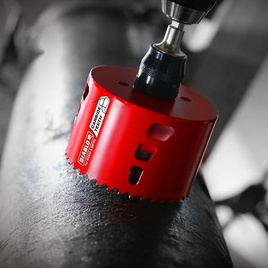 Diablo Carbide Teeth Hole Saw for Wood and Metal - Ideal for Cutting Wood, Plastic, Aluminum, Metal, Cast Iron, Stainless Steel - 1-1/8" Diameter, 2-3/8" Length - DHS1125CT