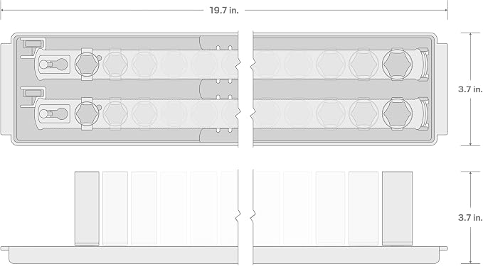 TEKTON 1/2 Inch Drive 6-Point Socket Set, 30-Piece | SHD92211 | (10 - 24 mm), Shallow and Deep, Socket Rail