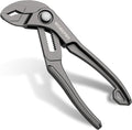 WORKPRO Mini Water Pump Pliers, 4-Inch Groove Joint Pliers, Fast Adjustable Tongue and Groove Plier with 15-Position Push-Lock, V-Jaw for Multi-Surface Grip, EDC Plier for Tight Spaces & Versatile Use
