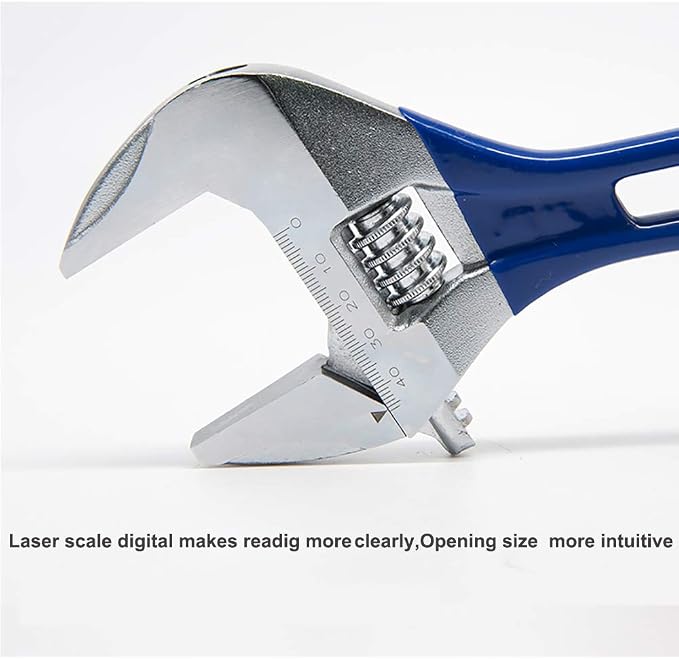 1 Piece-Large Opening Adjustable Wrench Spanner with Short Handle 6 inch
