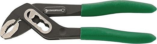Stahlwille 65156125 Mini Water Pump Plier, Made of Chrome Vanadium & w/Black Lacquered Finish, Handles Dip-Coated w/Sure-Grip Surface, Offers 4 Adjustment Positions, Best for Plumbing Works, L.125mm