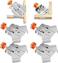 Quick Right Angle Fixing Clip, Multipurpose Stainless Steel 90° Degree Corner Clamp for Woodworking, T-shaped Right Angle Clamping Tool with Adjustable Swing Jaw Right Angle (4pcs-Open Type)