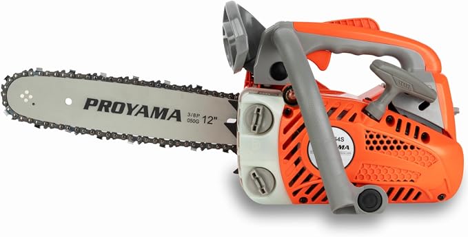 PROYAMA Gas Powered Top Handle Chainsaw, 12in Lightweight Petrol Chainsaw | 25.4cc Handheld Cordless Chain saw, EPA Certified, Easy Start Climbing Saw for Wood Cutting Tree Trimming Yard Work