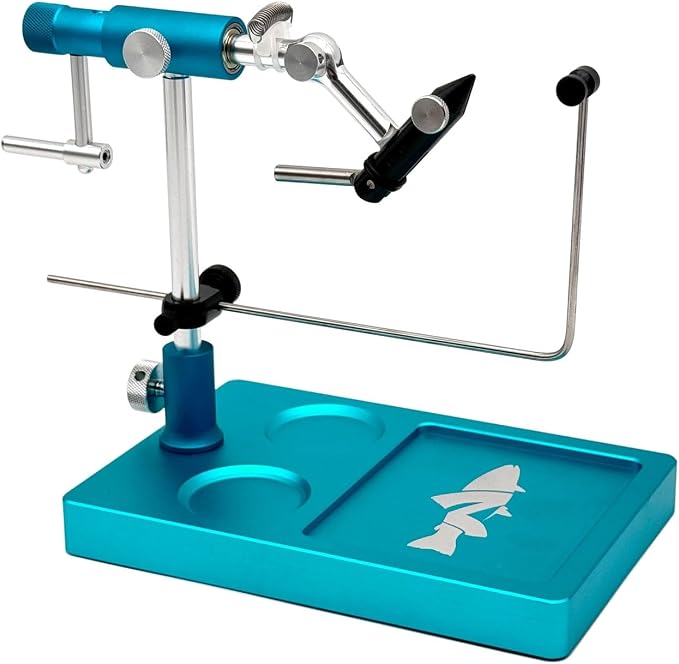 V2 Rotary Fly Tying Vise w/Travel Base, Teal Blue