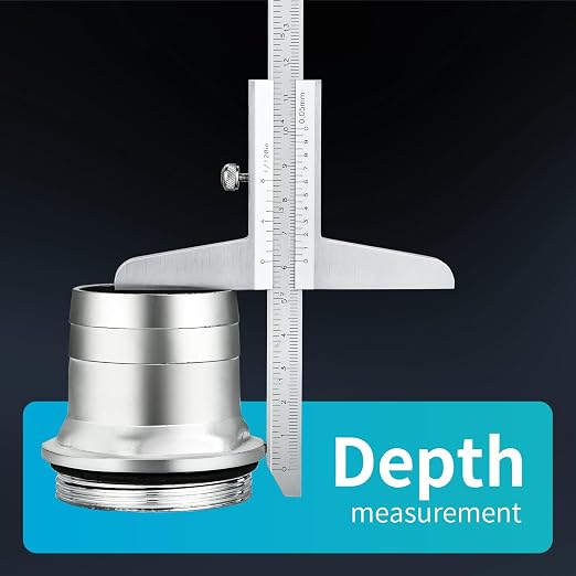 0-200mm Depth Vernier Caliper Micrometer Measuring Tool, 0.02mm Resolution,Carbonsteel Caliper Measuring Tool, DRINYOUNG (0-200/128in Depth Caliper)