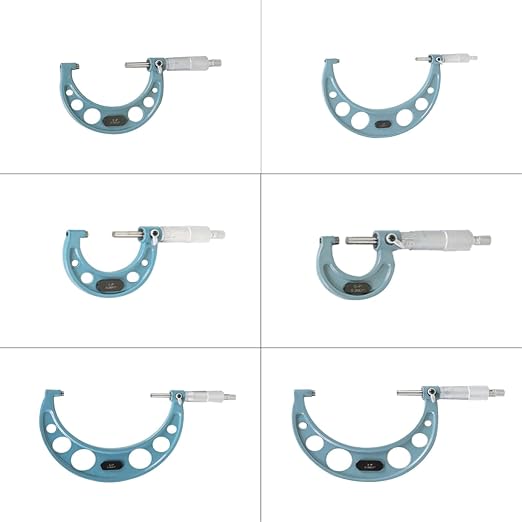 marddpair 6 Pcs 0-6 Outside Micrometer 0.0001 Carbide Standards Micrometers