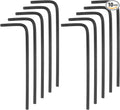 HARFINGTON 10pcs Hex Key Wrench 1/16" L-Shape Hexagon SAE Wrenches Chrome Vanadium Steel Repairing Tool for Home Repair, Black