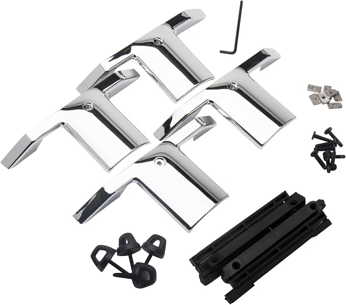 GM Accessories 19159809 Roof Luggage Carrier Cross Rail Attachment Kit with Covers, Brackets, Loops, Nuts, Bolts, and Wrench