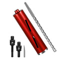 SALI Diamond Core Drill Bits 2 3/4" Diameter 10"/254mm Drilling Depth 5/8-11" Thread Core Bit Turbo Laser-Welded Segments for Cured Concrete with Brick Block Masonry with Two Adapters（Red）