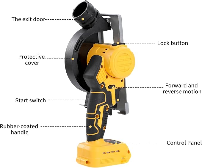 Brushless Mini Circular Saw for DEWALT 20V Battery, 4-Inch Cut-Off Tool | Tool Only, Battery and Charger Not Included, 3-Speed Control, Adjustable Cutting Depth, Wood, Metal and Tile Applications