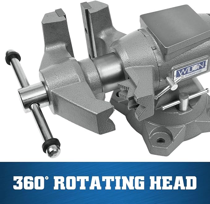 Wilton Multi-Purpose Bench Vise, 6-1/2" Jaw Width, 6-1/4" Jaw Opening, 3-1/4" Throat (Model 650P)