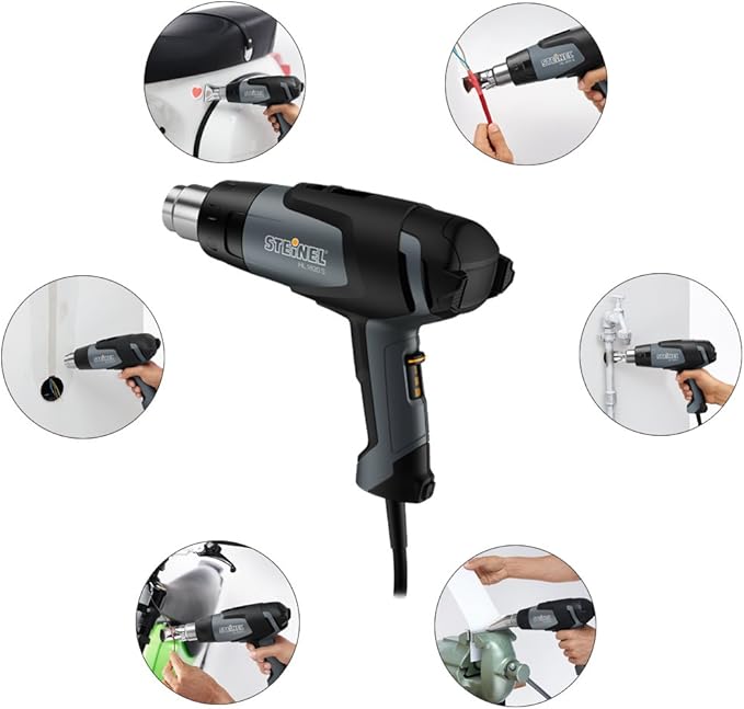 Steinel HL 1820 S General Purpose Kit - incl. heat tool with 1400 Watts, adjustable temperature & airflow, hot air blower set for stripping paint, soldering pipes, shaping plastics