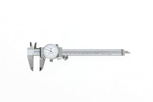 PEC Dial Caliper 0-150mm, Stainless Steel Precision Measuring Tool with Shock-Proof Dial, High Accuracy ±0.03mm