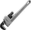 HORUSDY Pipe Wrench 14-Inch, Aluminum Heavy Duty Adjustable Straight Plumbing Pipe Wrench, 350mm, 1/2"–1-1/2" Capacity, Lightweight Gray Tool with Strong Grip for Pros, Maintenance & DIY