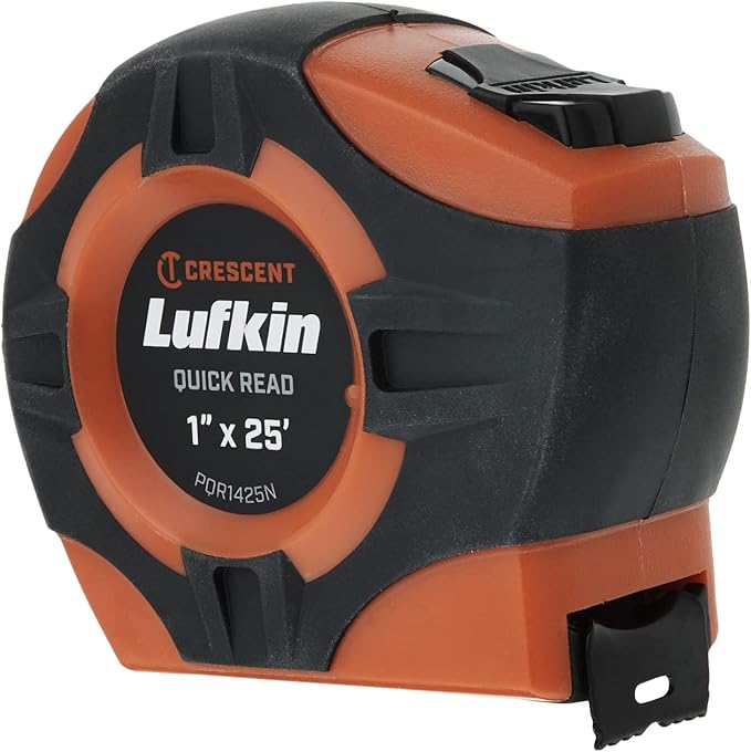 Crescent Lufkin Tape,1"X25', Quickread, Hi-Viz Orange - PQR1425N