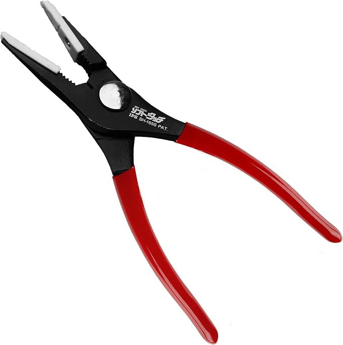 8” Needle Nose Pliers - Soft Jaw Pliers for Jewelry Making, Crafts, Electronics Repair, and Maintenance - Soft Grip Hand Tools by Kings County Tools (Red)