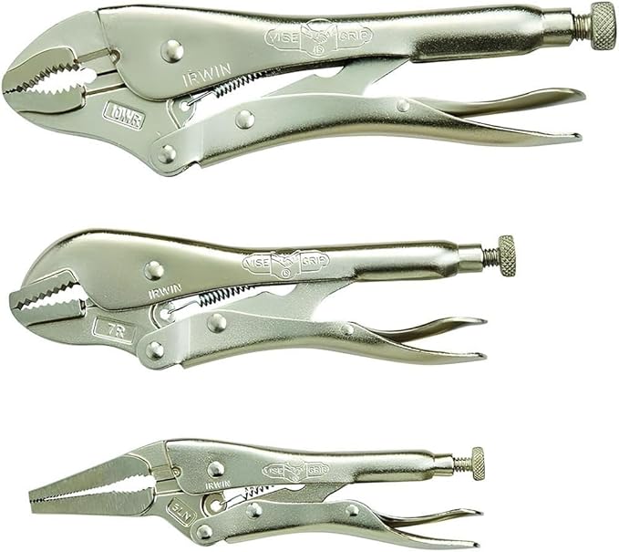 IRWIN VISE-GRIP Pliers Set, Locking Pliers, 3-Piece (323S), Silver