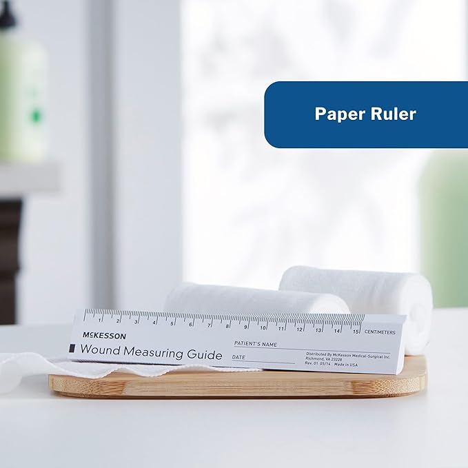 McKesson Wound Measuring Guide Ruler, Non-Sterile, Paper, 6 in, 50 Count, 12 Packs, 600 Total
