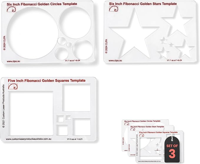 Fibonacci Drawing Template Set