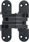SOSS Invisible Hinge Model 218 for 1-3/4" Thick Material, 20 Minute Fire Rated, Zinc, Black E-Coat Exterior Finish, Model Number 218US19