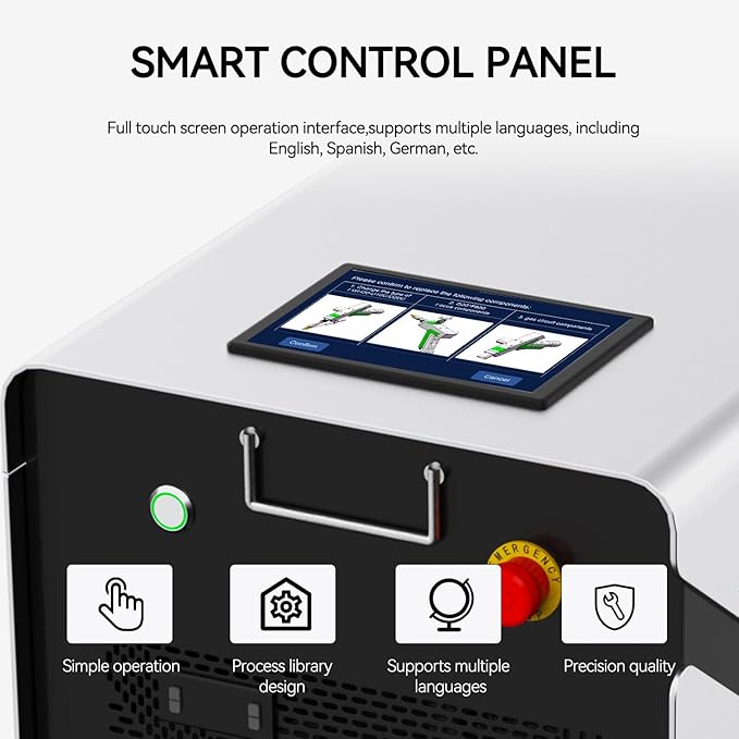 1500W Laser Welding Machine 6 in 1 Double Wobble Laser Welder/Cleaner/Cutter/Underwater Welding/Tack Weiding/Weld Seam Cleaning with Double Wire Feeder for Metal