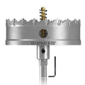4-1/8" TCT Hole Saw for Hard Metal, Heavy Duty 105mm Tungsten Carbide Tipped Hole Cutter with Spring-Loaded Pilot Drill Bit for Stainless Steel, Metal, Iron, and Plastic.