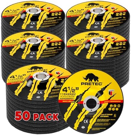 50 Pack Grinding Wheels 4-1/2 Inch for Angle Grinder, Metal Grinding Discs