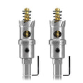 2-Pack 7/8" TCT Hole Saws for Hard Metal, Heavy Duty 22mm Tungsten Carbide Tipped Hole Cutters Set with Spring-Loaded Pilot Drill Bits for Stainless Steel, Metal, Iron, and Plastic