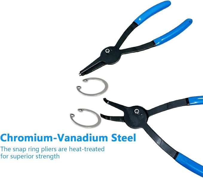 12-Piece Internal & External Convertible Snap Ring Pliers Set