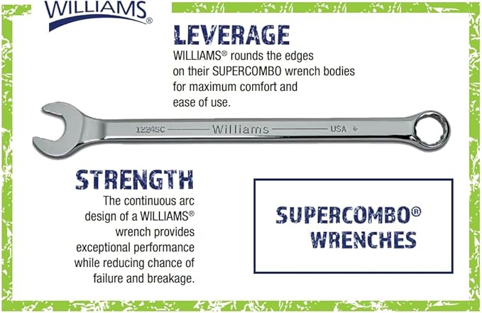 Williams 1228SC Super Combo Combination Wrench, 7/8-Inch