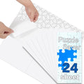 Puzzle Glue Sheets for 1000-Pieces, 24 PCS Puzzles Saver Sheets, Easy Peel and Stick Jigsaw Sticker Sheets, No-Clean Puzzle Glue Stickers, Gifts for Puzzles Lovers
