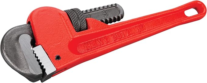 Performance Tool W1133-8B 8 in. Red Adjustable Pipe Wrench