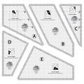 Creative Grids Crazier Eights Template and Quilt Ruler – CGRMT7 – Made in USA, 6in x 9in, Non-Slip Grip Acrylic Quilting, Sewing, Crafting, Patchwork Ruler & Template
