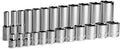 Capri Tools 3/8 in. Drive Shallow and Deep Chrome Socket Set, 6-Point, 5/16 to 1 in, 24-Piece
