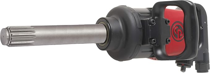 Chicago Pneumatic CP7782-SP6 Impact Wrench (#5 Spline), 6 Inch Ext. Anvil, Air Gun Industrial Repair & Assembly Tool, D-Handle, Pinless Rocking Dog, Max Torque Output 1920 ft. lbf/2600 Nm, 5200 RPM