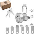 10 Pack Mailbox Lock for L-1172C | USPS Mail Box Latch Tool Box Lock, C9100 Letterbox Lock, 3 Keys and C7120 Cam Replacement Accessories, Nickel Finish