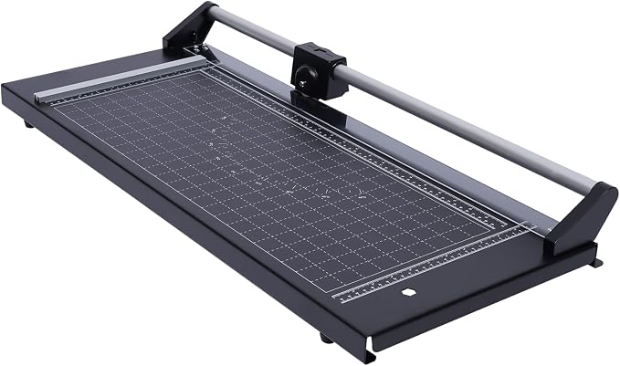 Manual Precision Sliding Rotary Paper Trimmer 24 Inch Photo Paper Film PVC Rolling Cutter Trimmer Paper Craft Tool with Sharp Blade