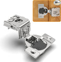 Chibery 60 Pack 1-1/4" 4D Overlay Soft Close Concealed Hinges for Face Frame Door, Control Closing Speed, Smooth Slow Self Close Hinges, Satin Nickel, 105° Open Angle Stainless Steel Cabinet Hinges