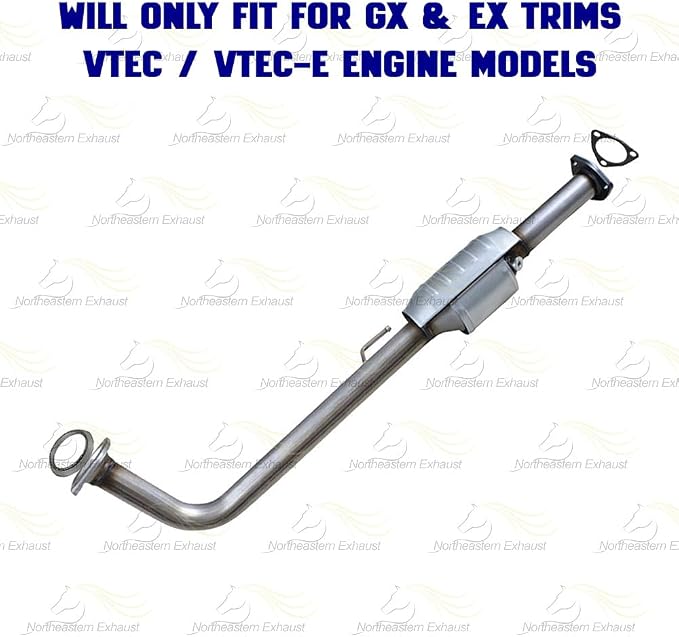 Northeastern Exhaust EPA Approved Catalytic, Resonator, Muffler System Kit Compatible for Honda Civic 2001-2005 1.7L, Include Gaskets, Clamp, and Bolt Spring, for GX and EX/VTEC and VTEC-E