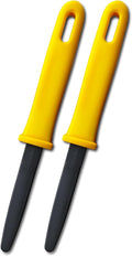 CANARY Cardboard Cutter with Non-Stick Coated Blade - 7.5" Box Cutter Utility Knife for Breaking Down Boxes & Opening Packages - Made in Japan, Yellow (2-Pack)