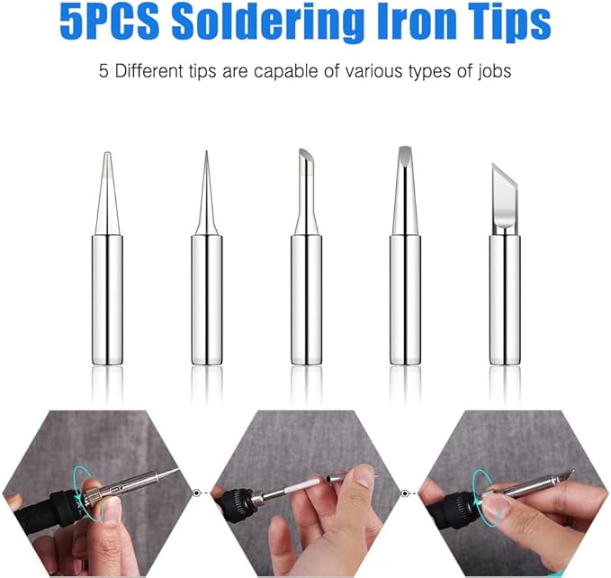 LDK 80W Soldering Iron Kit, LCD Digital Soldering Welding Tool with Ceramic Heater Stable Temperature for DIY and Professional Use