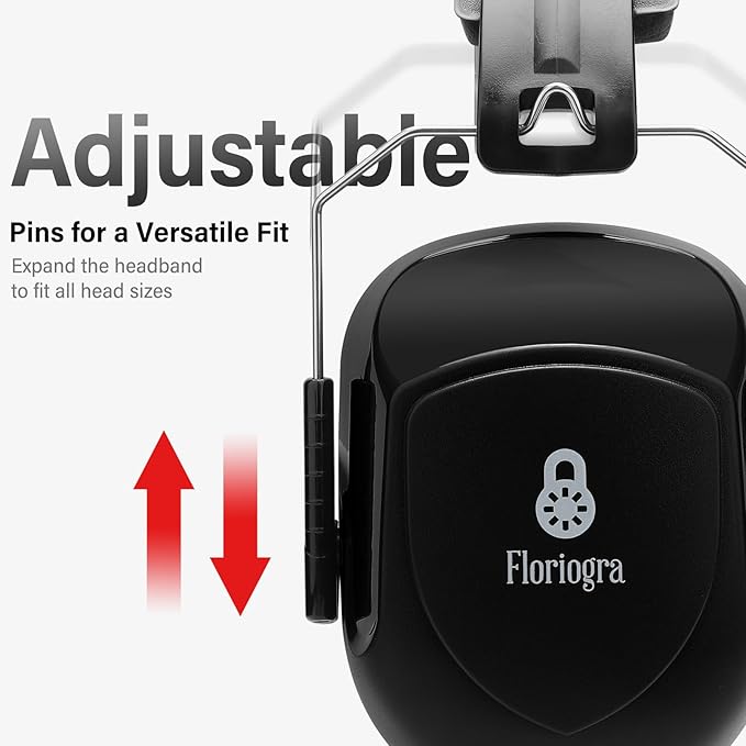 Floriogra 3 Pack Noise Reduction Ear Protection, Hearing Protection Ear muffs SNR 34dB Noise Cancelling Headphones for Adults Kids Autism, Sound Proof Earmuffs for Mowing/Construction/Work