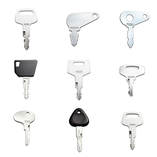 62 Heavy Equipment Key Set Consturction Ignition Keys for Kubota Volvo JD JCB Cat Yanmar Komatsu Bobcat Hitachi Case Ford Toyota Hitachi Takeuchi JLG