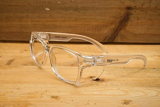 MAGID Y50 Safety Glasses for Construction | Clear Frame — 72-Pack, Clear Lens | Side Shields, ANSI Z87.1+, Anti-Fog, Scratch-Resistant, 99.9% UV Protection, Polycarbonate Lens